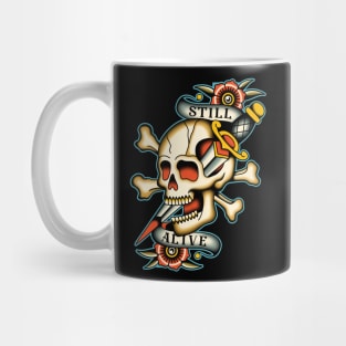 Skull Dagger traditional tattoo Mug